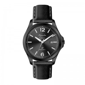 Alexandre Christie AC 1029 Full Black Man Leather MDLIPBA